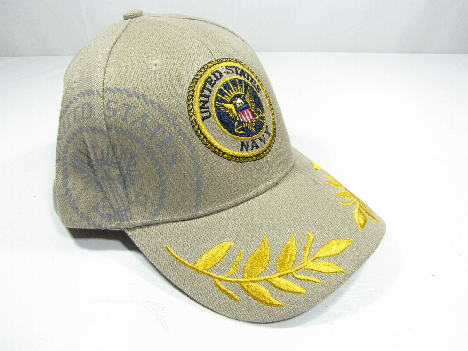 New Military USN US Navy Tan Leaf Baseball Ball Cap Adjustable - GI Joe ...