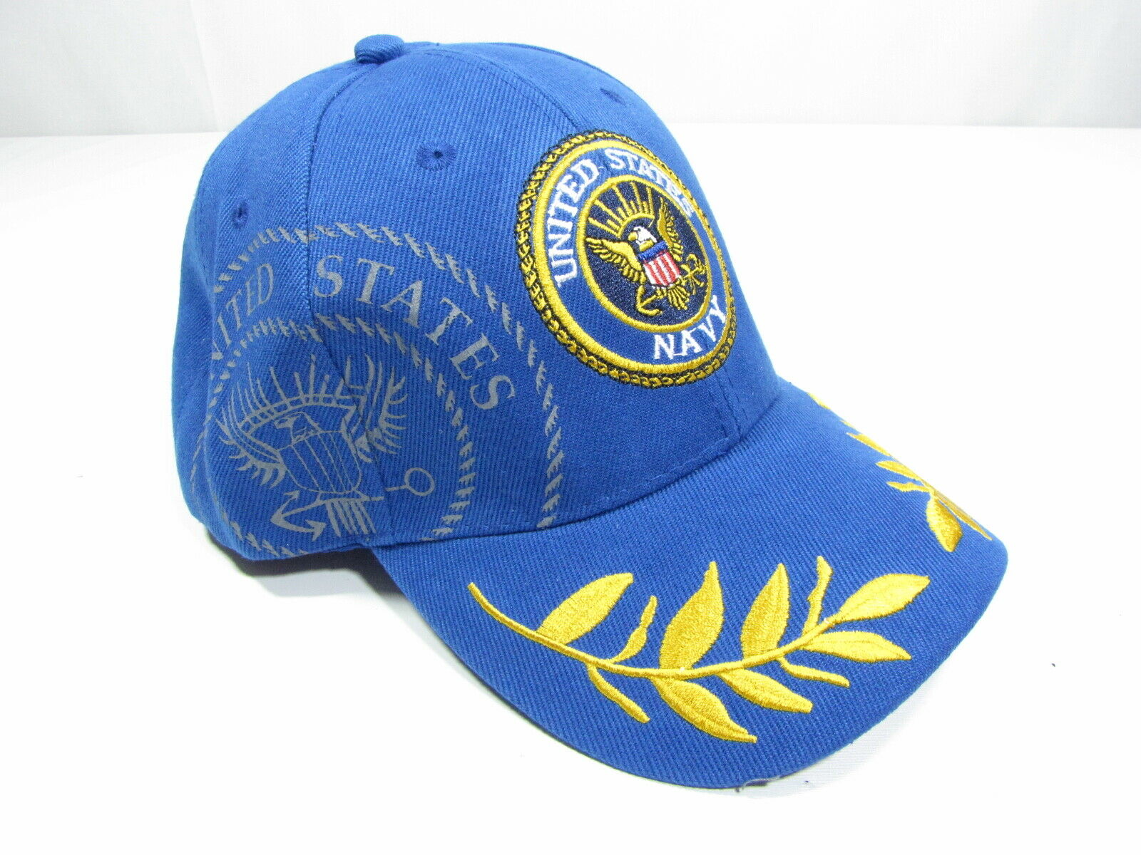 New Military USN US Navy Blue Leaf Baseball Ball Cap Adjustable - GI ...